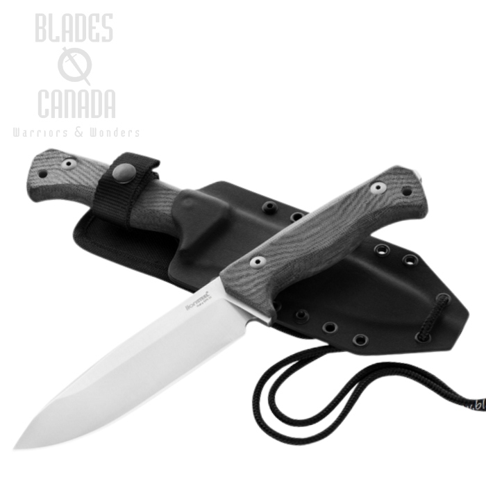 Lion Steel T6 3V CVB Fixed Blade Knife, CPM 3V, Micarta Black, T63VCVB